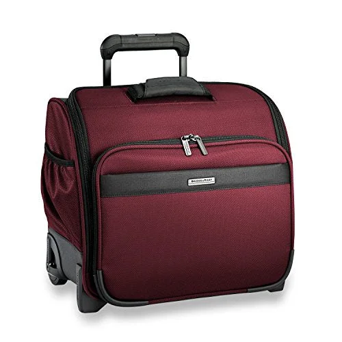 Suitcase for pet essentials-large size travel suitcase-Briggs & Riley Transcend Rolling Cabin Bag, Merlot