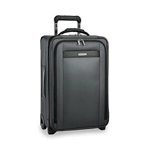 Suitcase for daily needs-luggage with handle system-Briggs & Riley Transcend Tall Carry-On Expandable Upright, Slate