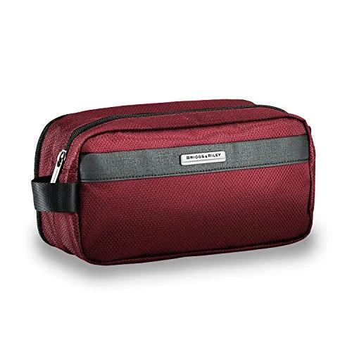 Suitcase for office workers-soft luggage for travel-Briggs & Riley Transcend Toiletry Kit, Merlot