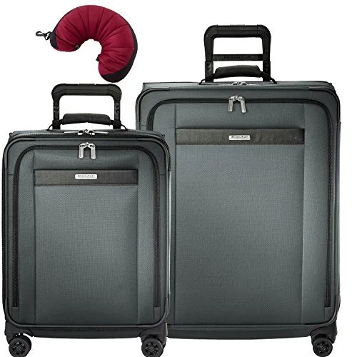 Suitcase for outdoor needs-kids cabin-size suitcase-Briggs & Riley Transcend Vx 3 Piece Spinner Set | Wide Carry-On Expandable Spinner | Medium