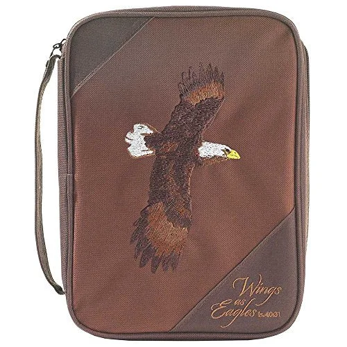 Suitcase for picnic needs-luxury luggage suitcase with compartments-Brown Eagle 8.5 X 10.5 Inch Reinforced Polyester Bible Cover Case With Handle