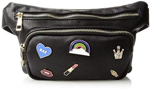 Suitcase with reflective trim-affordable hard shell suitcase-Call It Spring Women'S Noiwen Waist Pack, Black