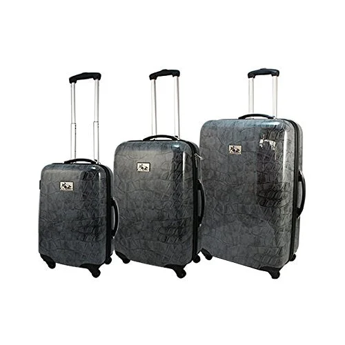 Suitcase with sleek wheels-suitcase for short travel-Chariot 3 Piece Hardside Lightweight Spinner Upright Luggage Set