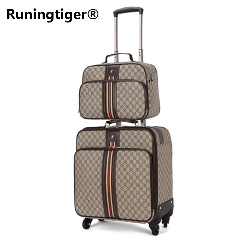 Suitcase with thick straps-high-end travel suitcase-Classic Travel Suitcase Set ,Brand Rolling Luggage Bag,Waterproof Pvc Business Trolley