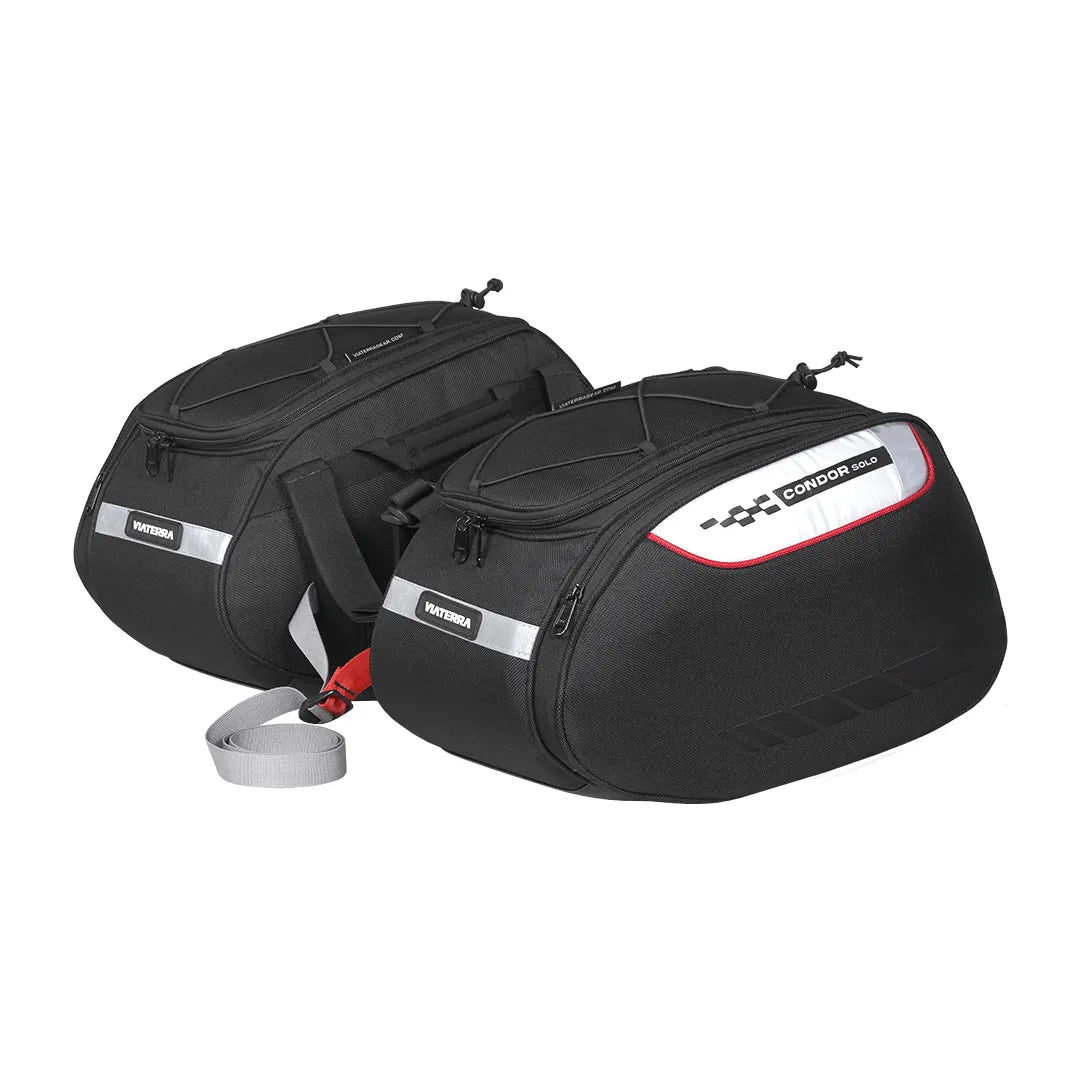 Bag for windy conditions-VIATERRA CONDOR SOLO - 100% WATERPROOF MOTORCYCLE SADDLEBAGS