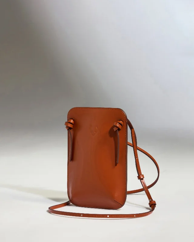 Crossbody with smooth handle design-Crossbody Bag in Tan Leather - 1914 Collection