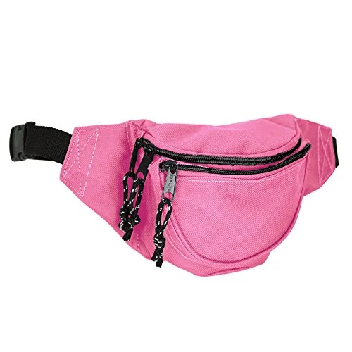 Suitcase for city gear-waterproof suitcase for business-DALIX Small Fanny Pack Waist Pouch S XS Size 24 to 31 in Hot Pink