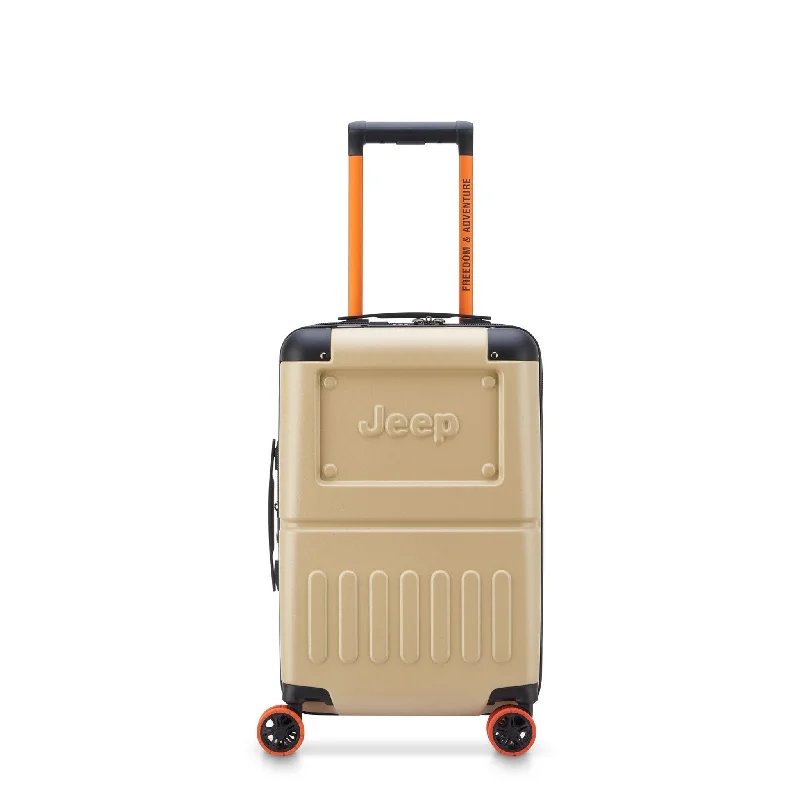 Suitcase with grid pattern-3-wheel suitcase-Delsey Jeep JH002B 20" Spinner Carry-On