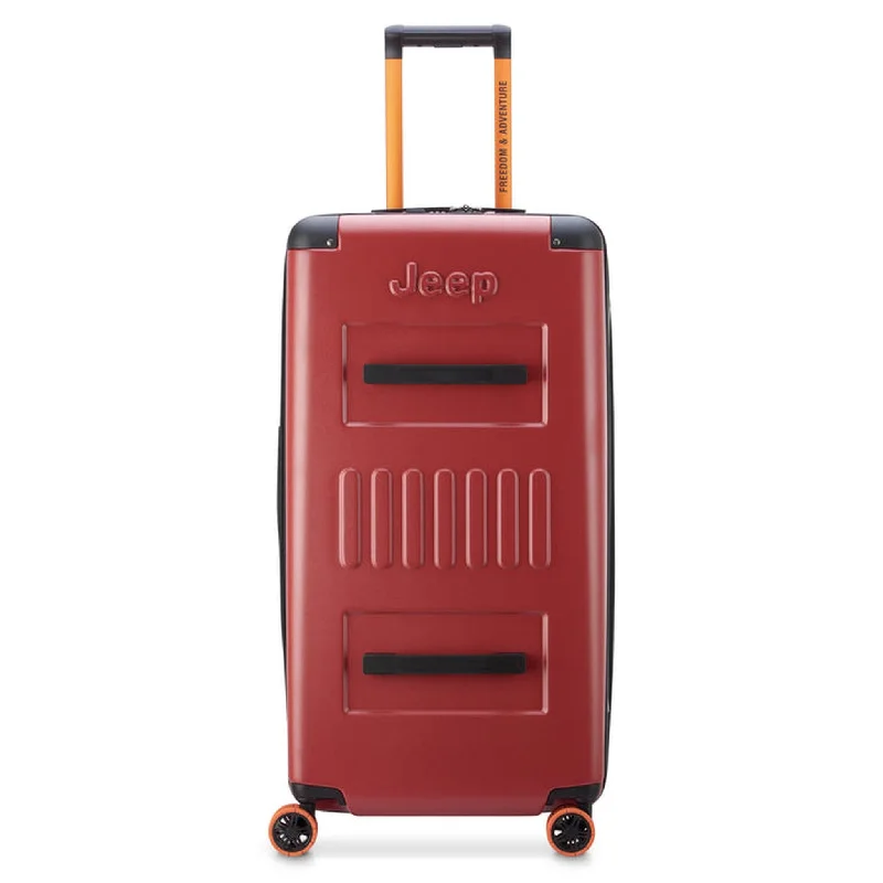 Suitcase with polka dot print-travel suitcase for weekends-Delsey Jeep JH002B 28" Spinner Trunk