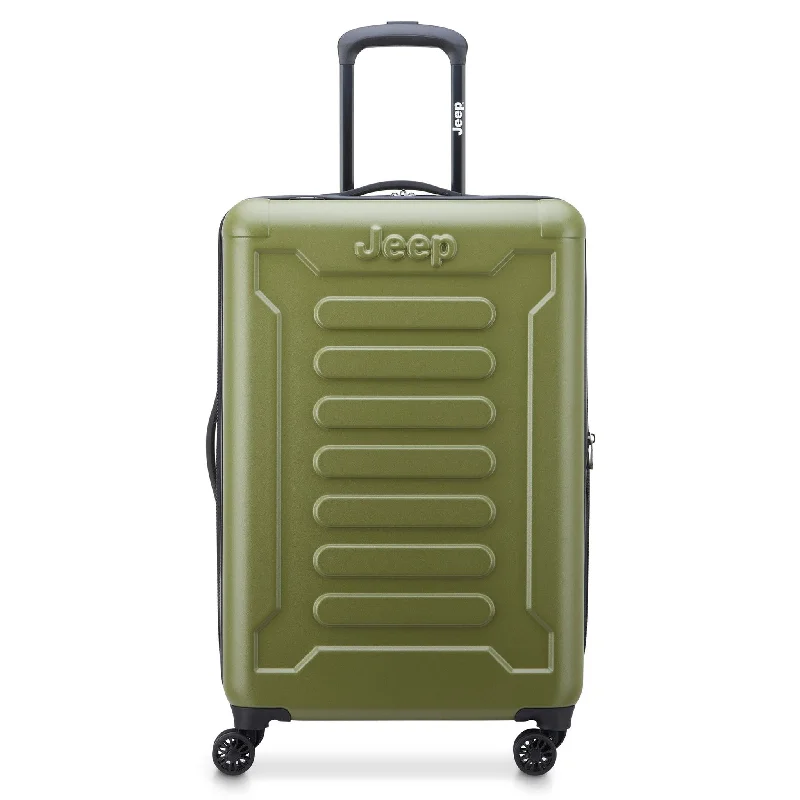 Suitcase with glowing accents-carry-on cabin suitcase-Delsey Jeep JH004C 24" Spinner Upright