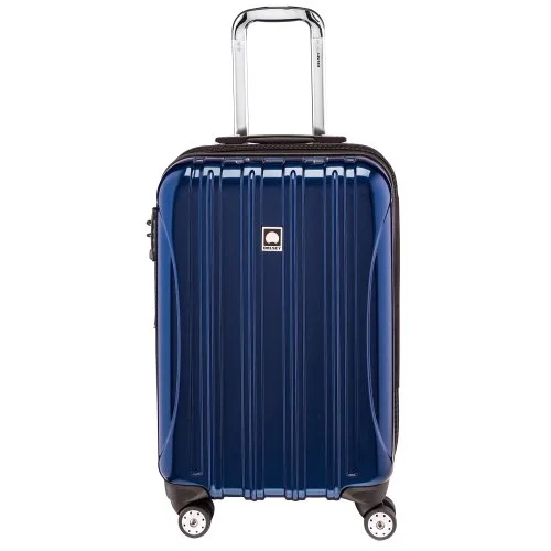 Suitcase for camping essentials-four-wheel luggage suitcase-Delsey Luggage Helium Aero Carry-On Spinner Trolley, Blue, One Size