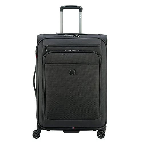 Suitcase for wet weather-suitcase with internal organizer-Delsey Paris Pilot 4.0 25-Inch Exp. Spinner Suiter (Black)