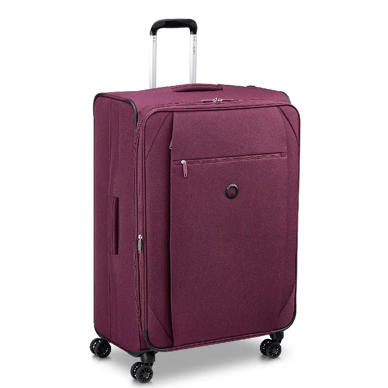 Suitcase for electronics-luxury leather suitcase-Delsey Rami Large Expandable Spinner