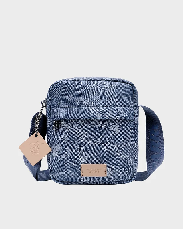 Crossbody modern minimalist style-Denim Crossbody Bread Bag in Dark Blue