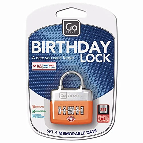 Suitcase with bold latches-budget-friendly travel suitcase-Design Go Birthday Lock (Assorted)