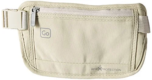 Suitcase with loud print-professional rolling suitcase-Design Go Rfid Money Belt Grey, Beige