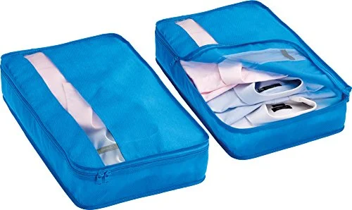 Suitcase for night gear-suitcase with security lock-Design Go Shirt Savers, Blue