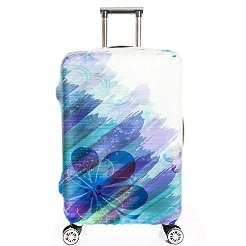 Suitcase with soft grip-business suitcase for overnight trips-Dofover Luggage Cover Protector Elastic Spandex Travel Suitcase Protective Cover