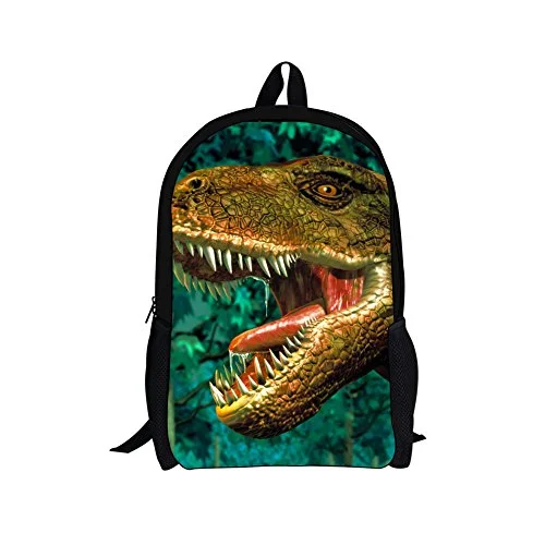 Suitcase for work travel-suitcase with anti-theft features-Doginthehole Cool Crazy Dinosaur Print Book Bags For Grade 1-3 Kindergarden Boys