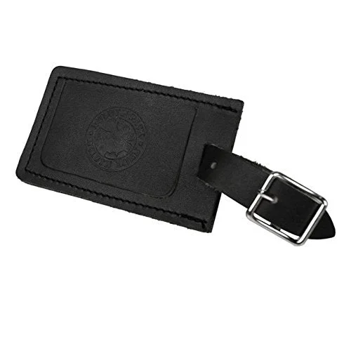 Suitcase for class gear-expandable business suitcase-Duluth Pack Luggage Logo Tag (Black Leather)