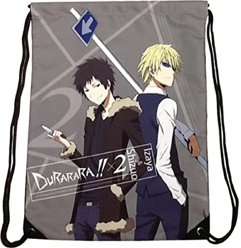 Suitcase with cool tones-durable suitcase for business travel-Durarara!!X2 - Izaya & Shizuo Drawstring Bag