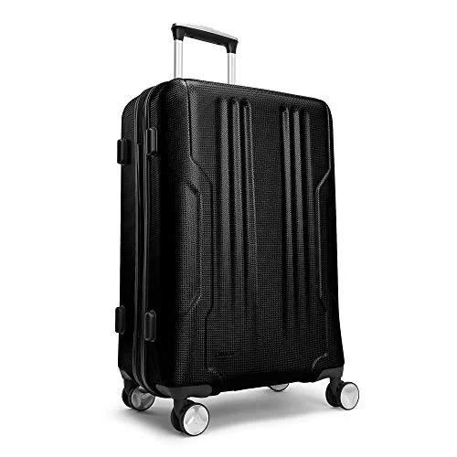 Suitcase for hiking gear-hard-shell cabin suitcase-eBags Monument 26 Inches Checked Spinner (Black)