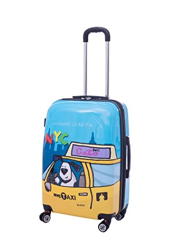 Suitcase for little essentials-luxury hard-shell suitcase-Ed Heck Kingsley 2 Pc Set (25" + 311 Bag), Blue