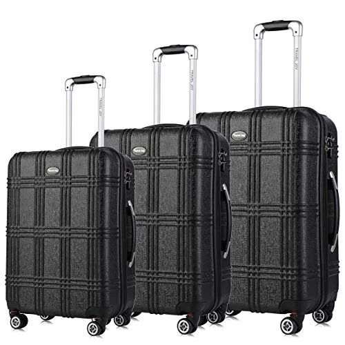 Suitcase with smooth leather-soft-shell business suitcase-Expandable Spinner Luggage Set,Tsa Lightweight Hardside Luggage Sets, 20" 24"28 Inches Luggage