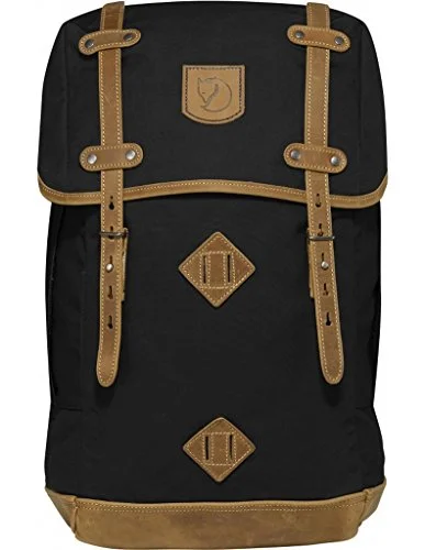 Suitcase with line print-compact luggage suitcase-Fjallraven - Rucksack No.21 Large, Black