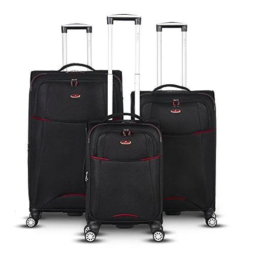 Suitcase with spinner wheels-suitcase for international travel-Gabbiano Manchester Collection 3 Piece Expandable Spinner Set (Red)