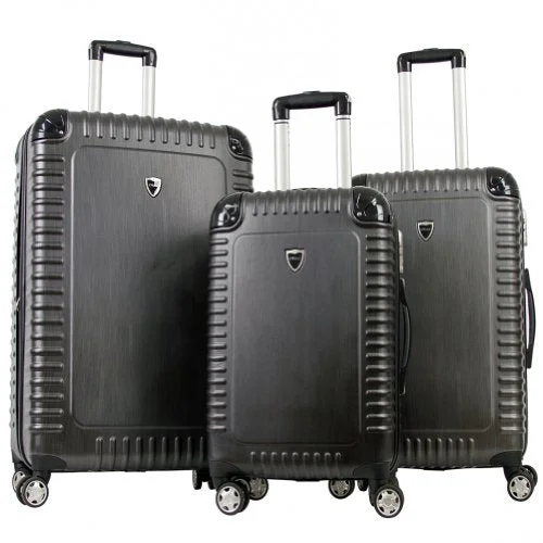 Suitcase for holiday packing-suitcase for women-Gabbiano The Armor Collection 3-Piece Hardside Spinner Set