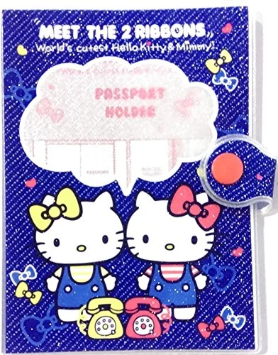 Suitcase with air vents-professional rolling suitcase-Glitter Cover Hello Kitty Passport Holder Organizer W/ Ziplock Pocket & Card Slots