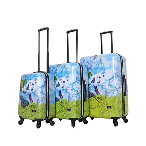 Suitcase for casual trips-stylish carry-on suitcase-HALINA Bee Sturgis Fly Dream 3 Piece Set Luggage, Multicolor