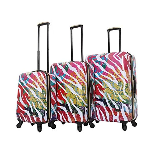 Suitcase with classy look-suitcase with extra pockets-HALINA Bee Sturgis Serengeti Reflections 3 Piece Set Luggage, Multicolor