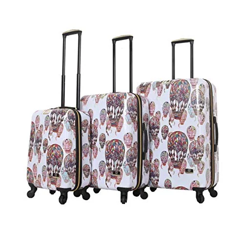 Suitcase with small size-business style suitcase-HALINA Susanna Sivonen Ballong 3 Piece Set Luggage, Multicolor