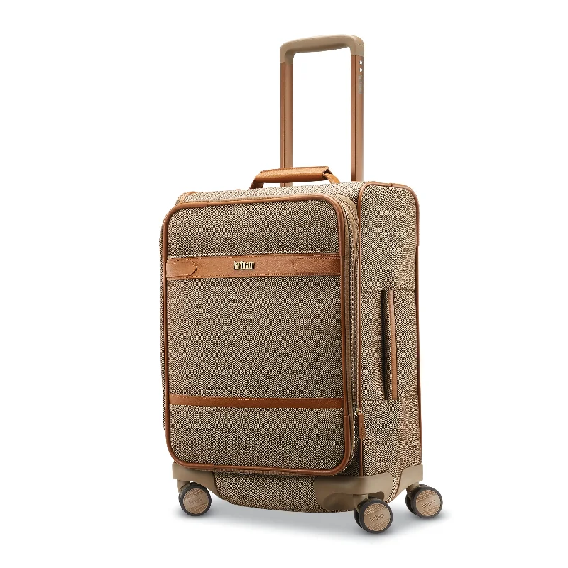 Suitcase for study gear-small suitcase for business trips-Hartmann Herringbone Deluxe Domestic Carry On Exp Spinner