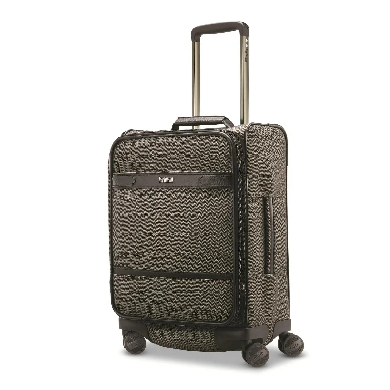 Suitcase with cushioned interior-best suitcase with wheels-Hartmann Herringbone Deluxe Domestic Carry On Expandable Spinner