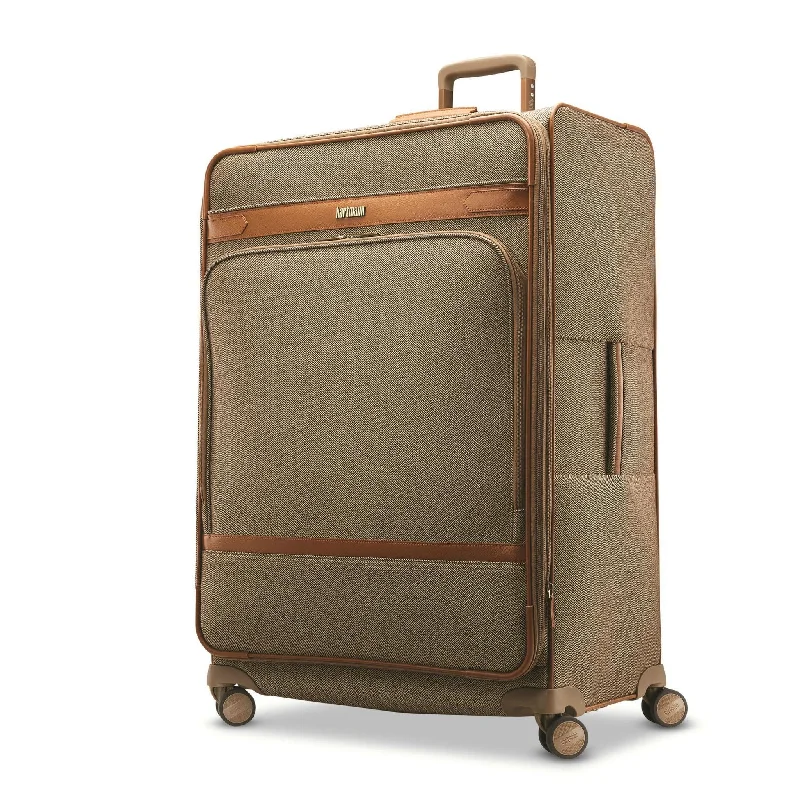 Suitcase for pet kits-suitcase with interior organizers-Hartmann Herringbone Deluxe Extended Journey Expandable Spinner