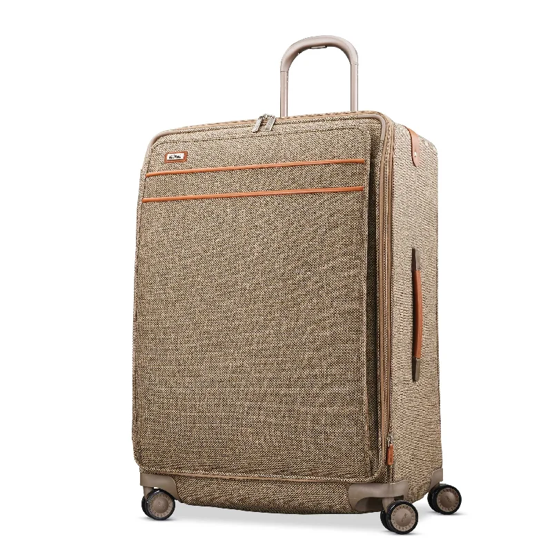 Suitcase for airport use-suitcase for road trip-Hartmann Tweed Legend 30" Extended Journey Expandable Spinner Natural Tweed