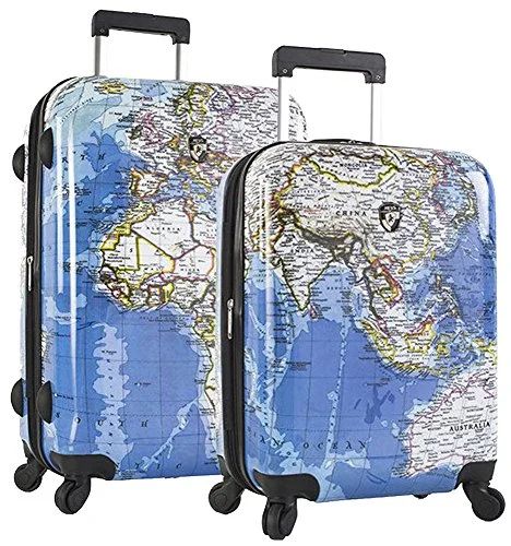 Suitcase with stretchable fabric-rolling suitcase-Heys America Explore 2 Piece Set (21" & 26")