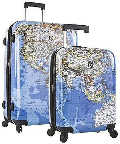 Suitcase with branded tag-durable hard case suitcase-Heys America Explore 2 Piece Set (21" & 30")