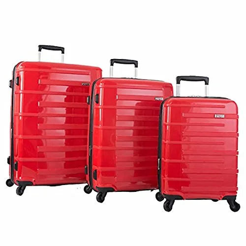 Suitcase for long kits-best rolling luggage suitcase-Heys America Helios 3-Piece Hardside Spinner Set