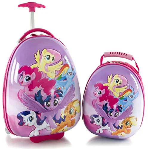 Suitcase with colorful design-large suitcase-Heys America My Little Pony Kids 2 Pc Luggage Set -18" Carry On Luggage & 12" Backpack