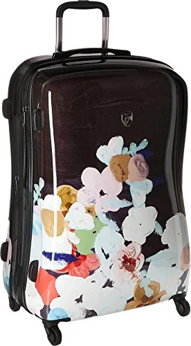 Suitcase with ultra-light shell-travel suitcase for backpacker-Heys America Unisex Primavera 30" Spinner Black Luggage