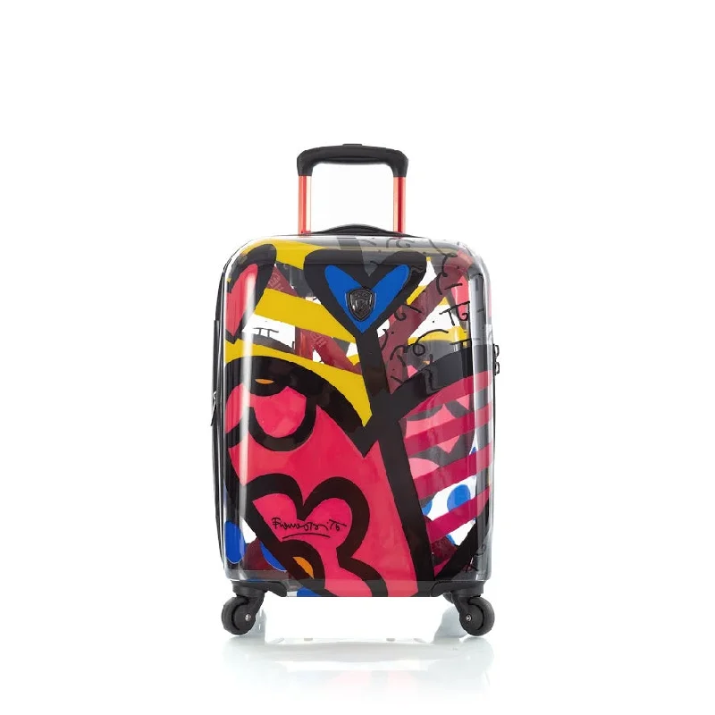 Suitcase for beach essentials-foldable luggage-Heys Britto A New Day Transparent 21" Carry On Spinner Luggage