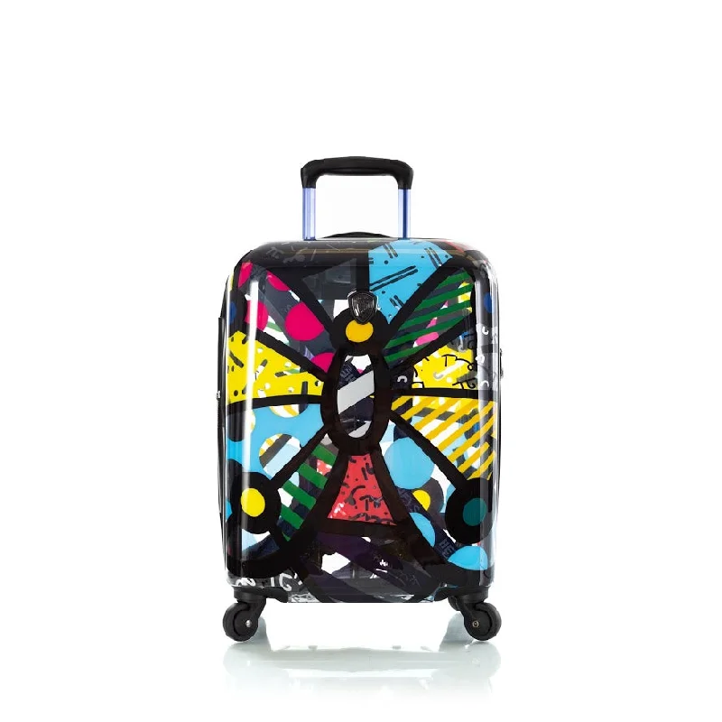 Suitcase for brief getaways-waterproof luggage suitcase-Heys Britto Butterfly Transparent 21" Carry On Spinner Luggage