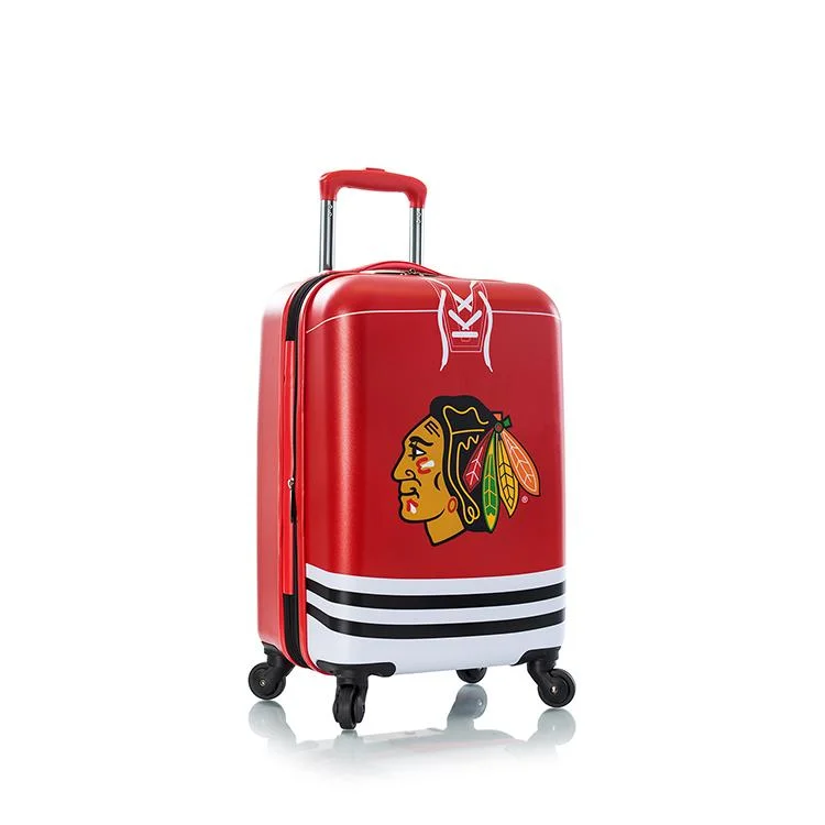 Suitcase with transparent lid-premium suitcase-Heys NHL 21" Chicago Blackhawks Carry On Spinner Luggage