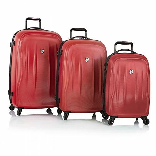 Suitcase for toiletries-suitcase with 360-degree wheels-Heys Superlite 3 Piece Set, Burgundy