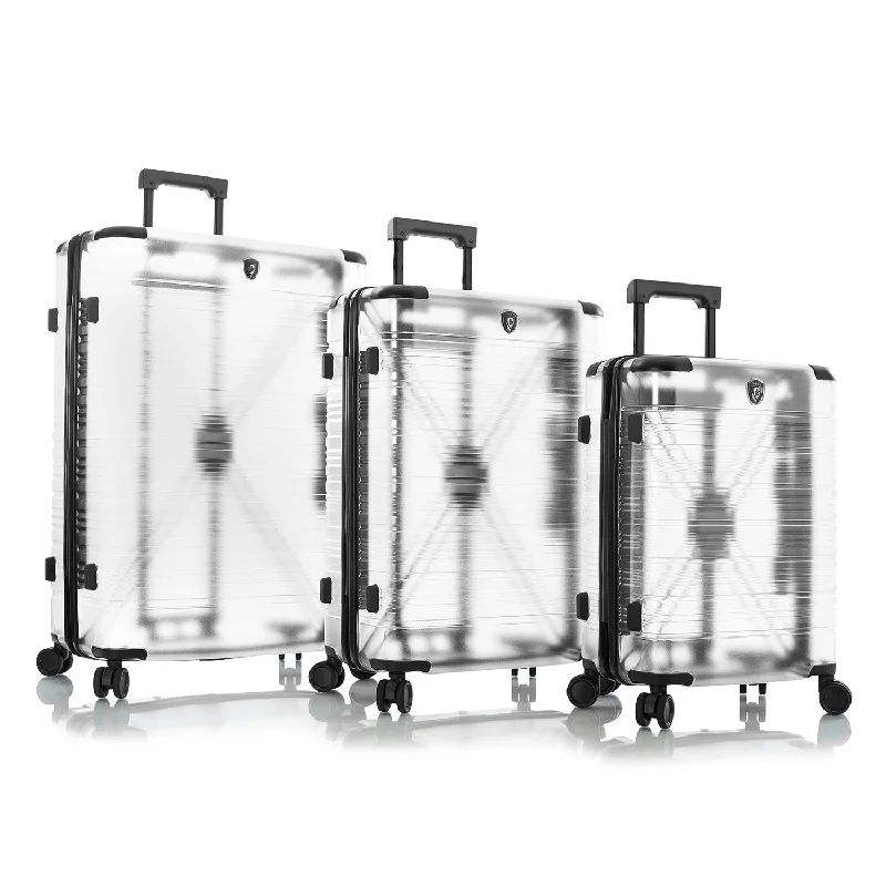 Suitcase with hidden pockets-best carry-on suitcase-Heys X-Ray 3pc Spinner Luggage Set