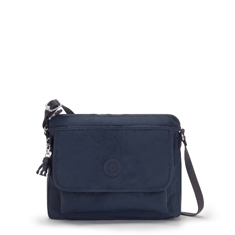 Crossbody with convenient compartments-Kipling  Aisling Crossbody Bag - Blue Bleu 2